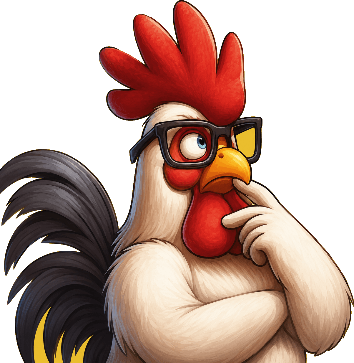 Le coq penseur, emblème du Groupe JOGOO