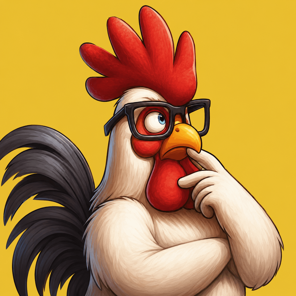 Le coq penseur, emblème du Groupe JOGOO